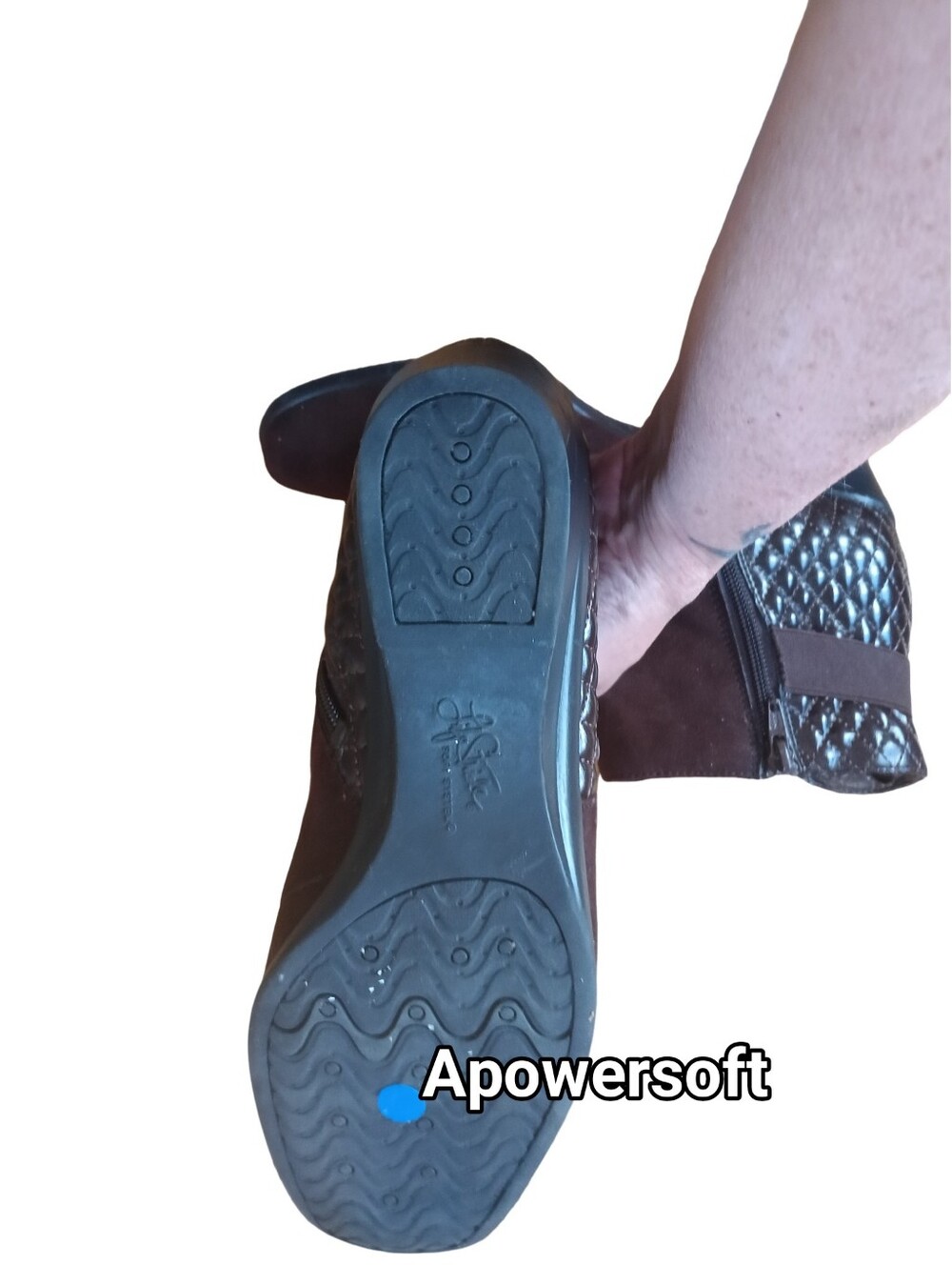 Stride Rite Faux Suede Quilted Ankle Booties Size 8.5 - Picture 3 of 6